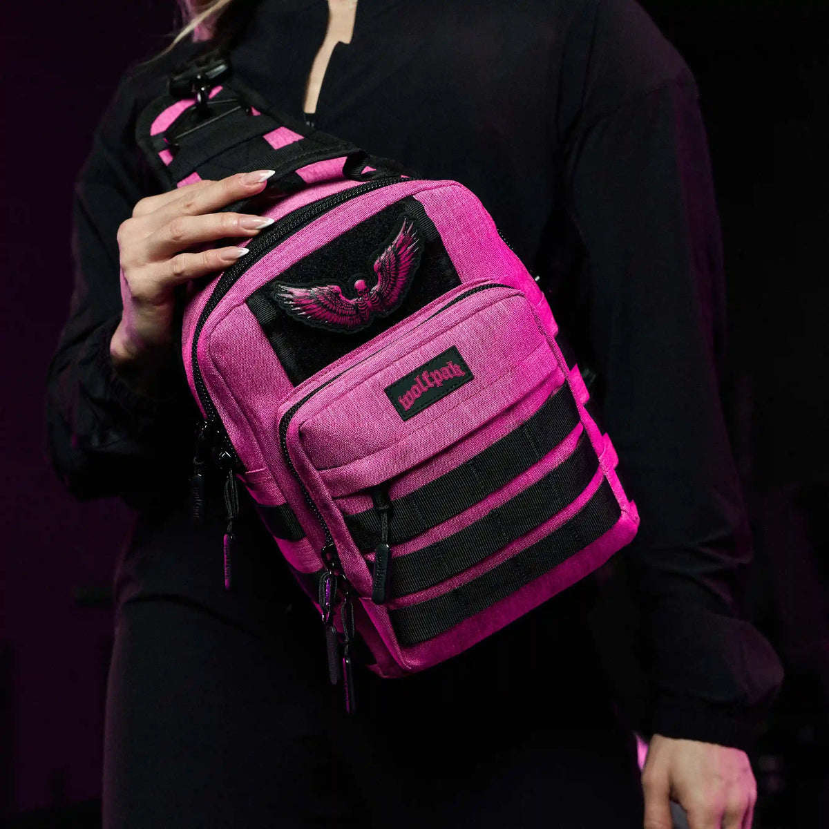 9L Tactical Sling Bag Deathwing Pink