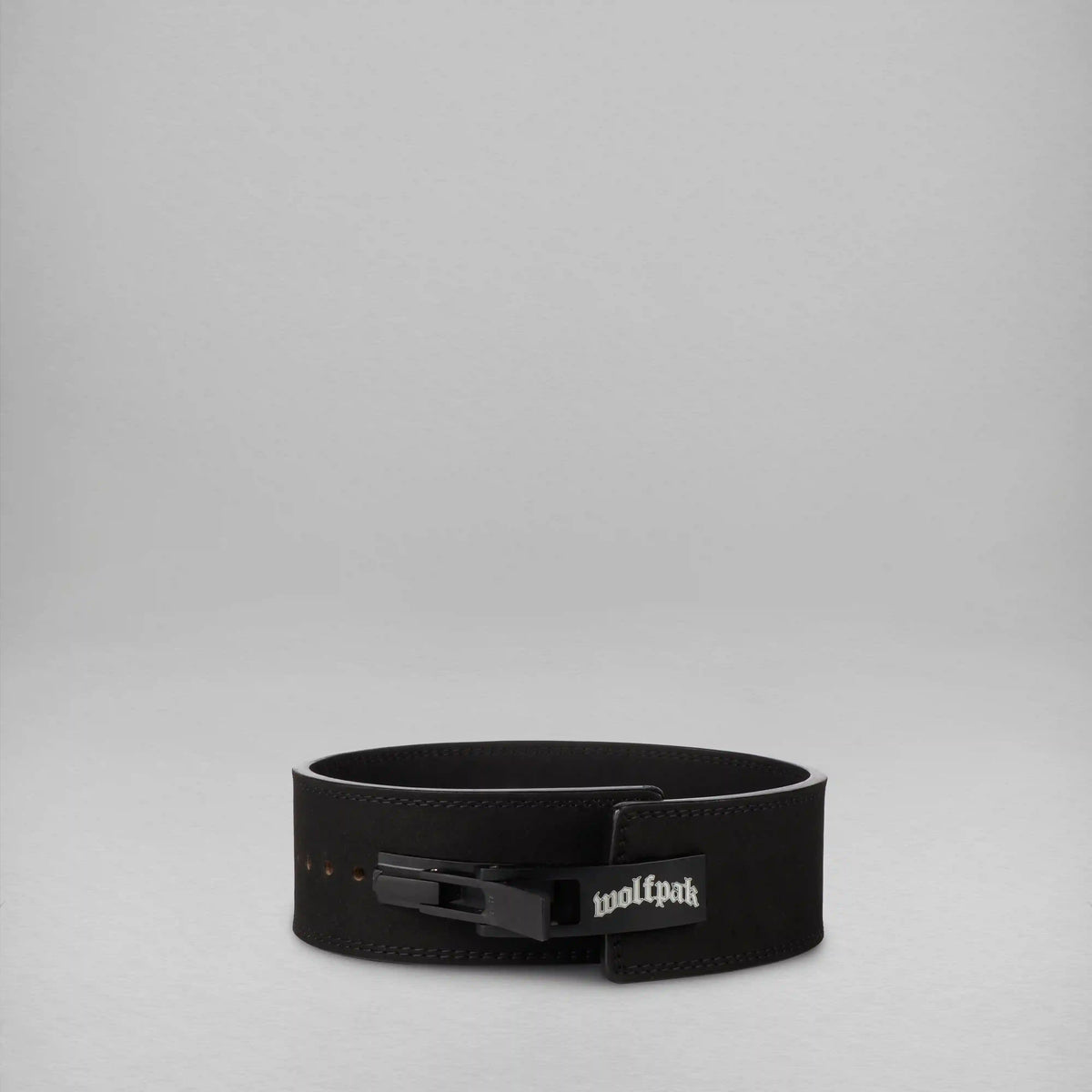 10mm Deathwing Logo Black Lever Lock Leather Belt