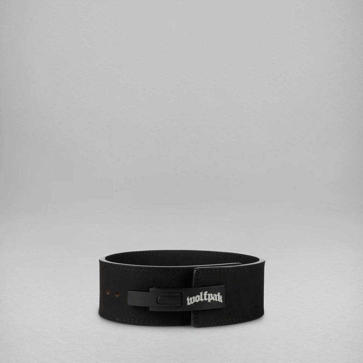10mm Deathwing Logo Black Lever Lock Leather Belt