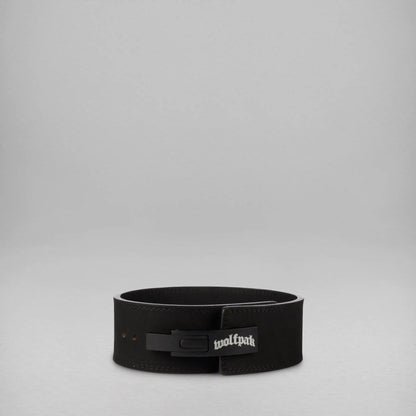 10mm Deathwing Logo Black Lever Lock Leather Belt