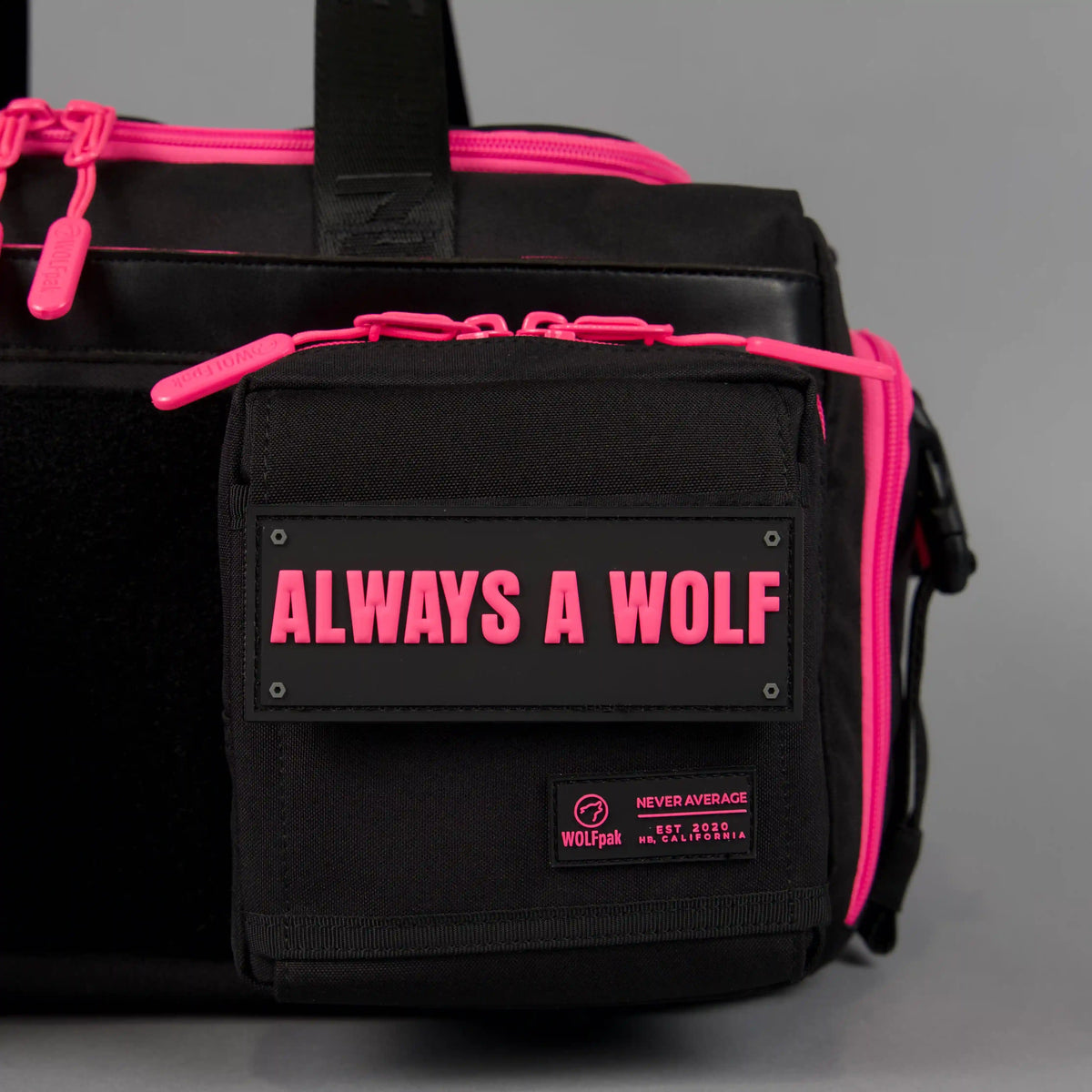 30L Perfect Duffle Bag Black Neon Pink