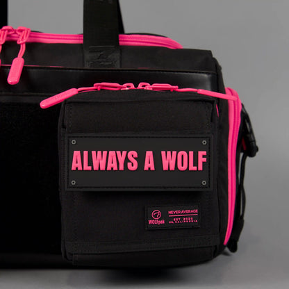 30L Perfect Duffle Bag Black Neon Pink
