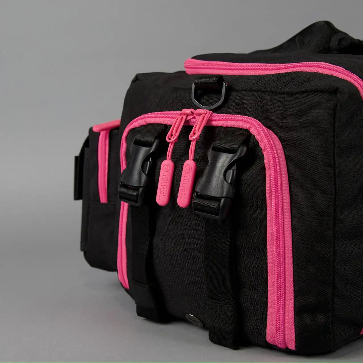 30L Perfect Duffle Bag Black Neon Pink