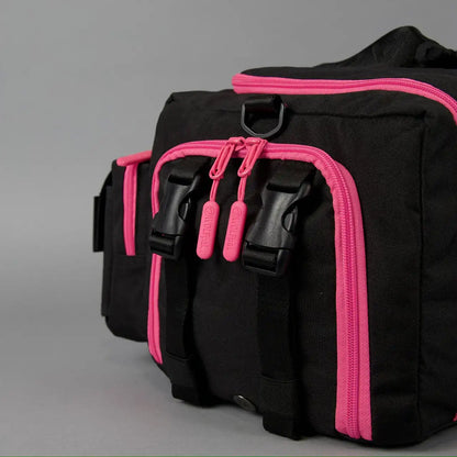 30L Perfect Duffle Bag Black Neon Pink