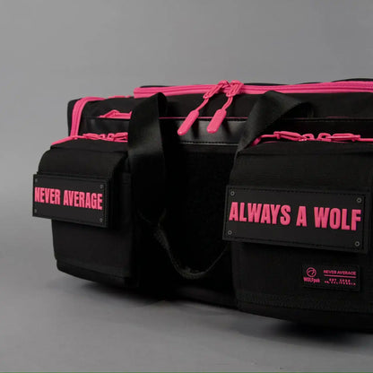 30L Perfect Duffle Bag Black Neon Pink