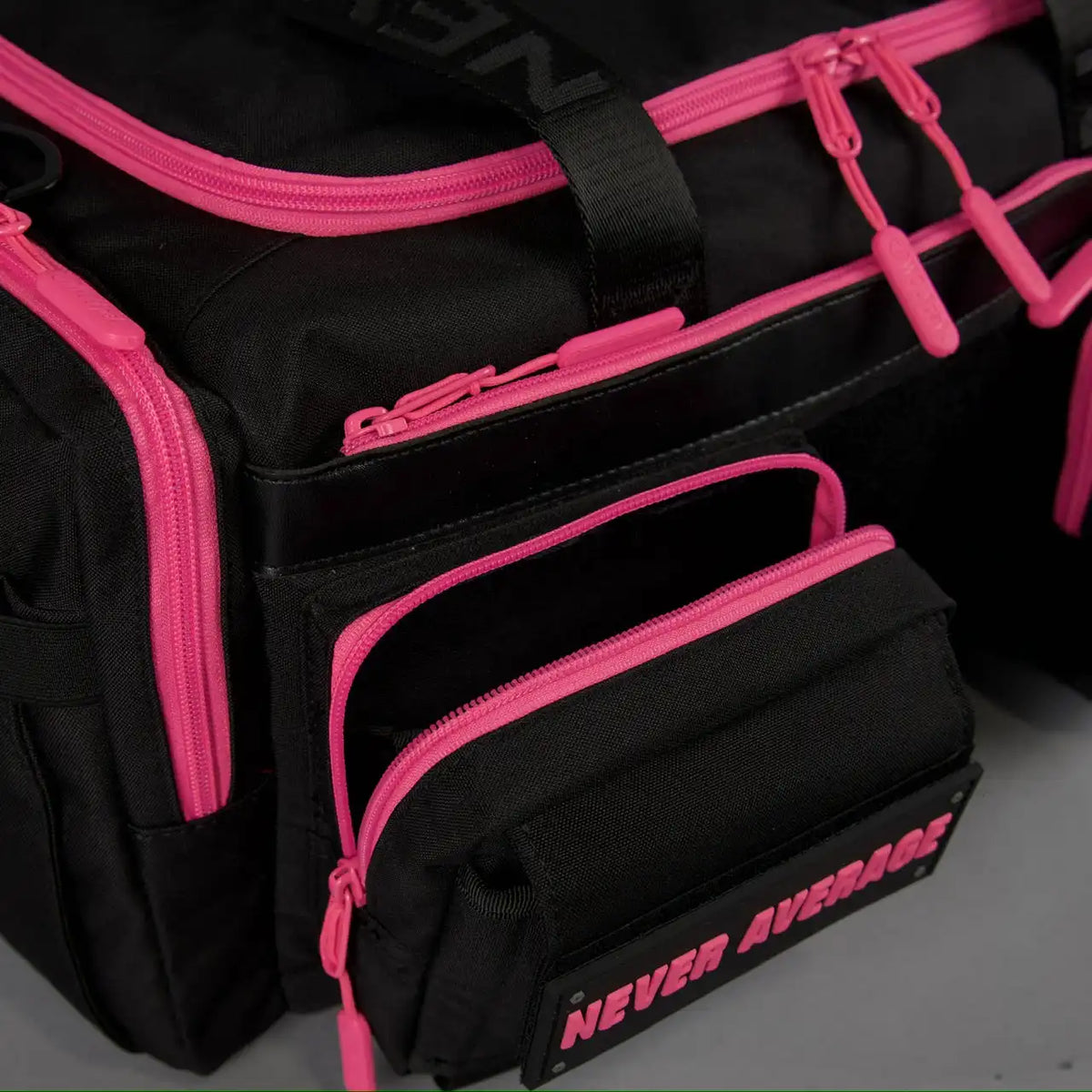 30L Perfect Duffle Bag Black Neon Pink