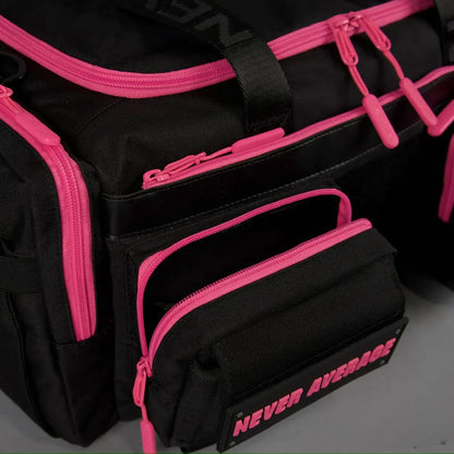 30L Perfect Duffle Bag Black Neon Pink
