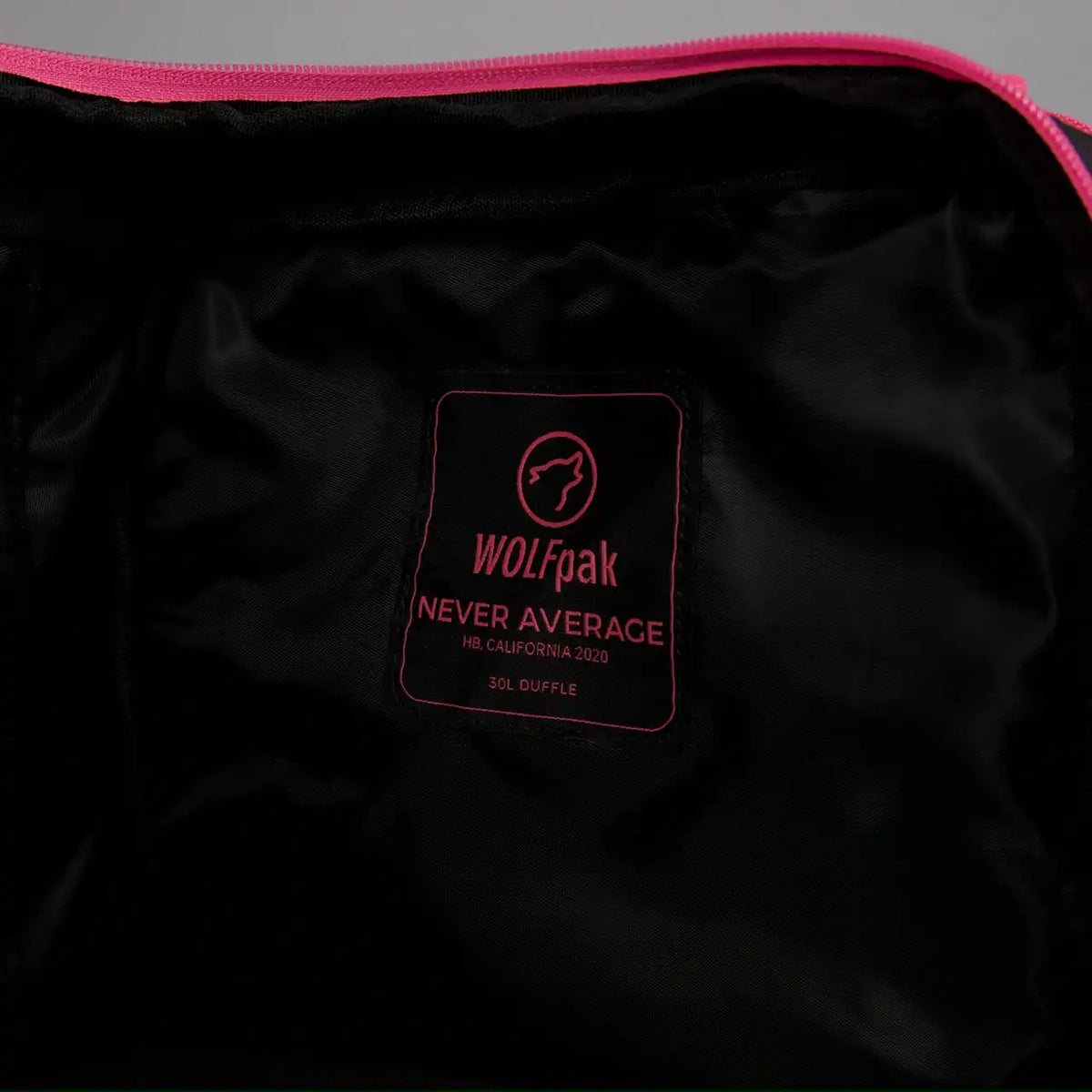 30L Perfect Duffle Bag Black Neon Pink