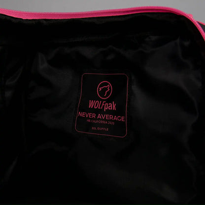 30L Perfect Duffle Bag Black Neon Pink