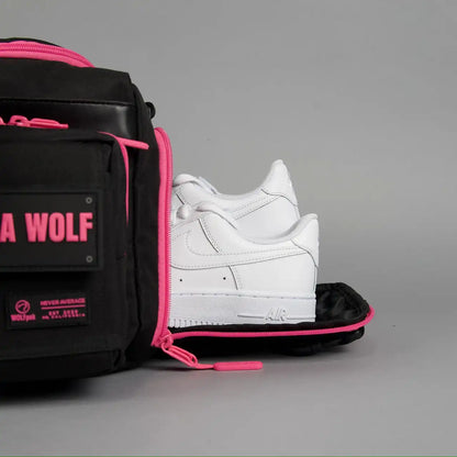 30L Perfect Duffle Bag Black Neon Pink