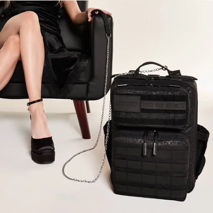 15L Tactical Backpack Black Leopard