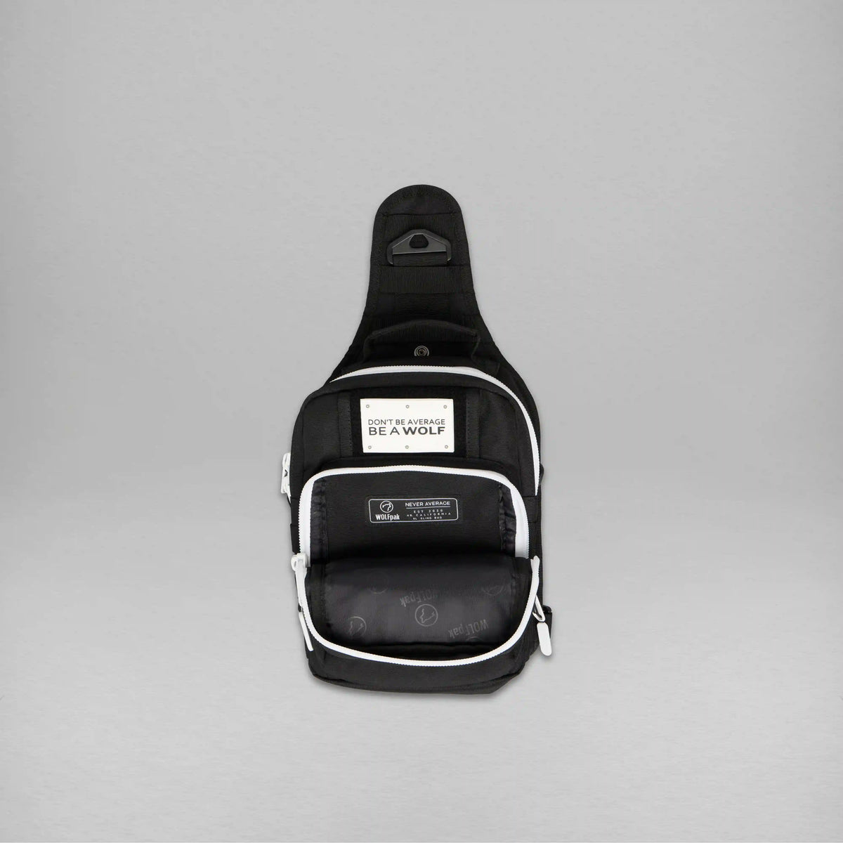 9L Tactical Sling Bag Alpha Black with White Accents