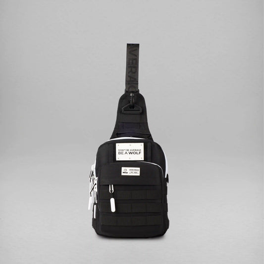 9L Tactical Sling Bag Alpha Black with White Accents