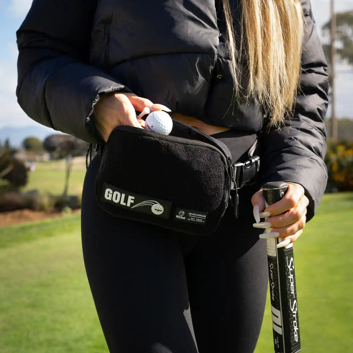 Crossbody Pack Alpha Black Hook & Loop Front