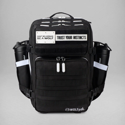 45L Backpack Alpha Black White Accents