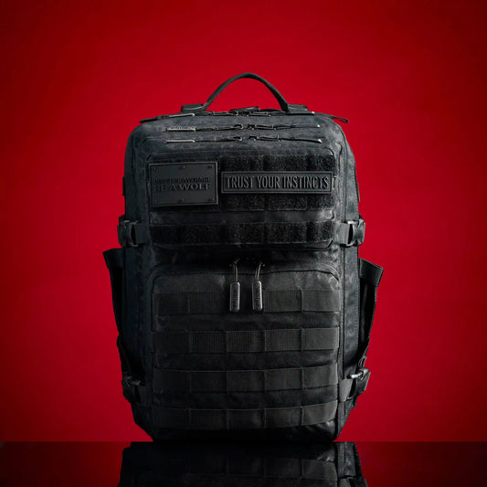 25L Backpack Black Leopard
