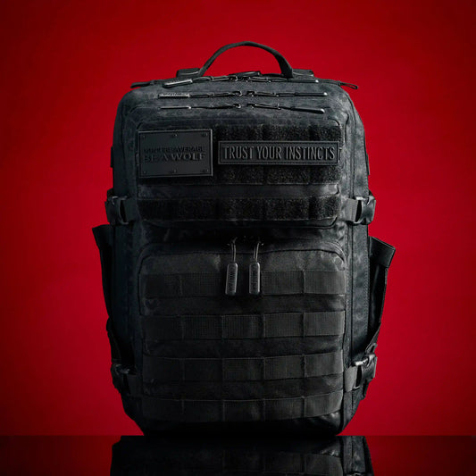 35L Backpack Black Leopard