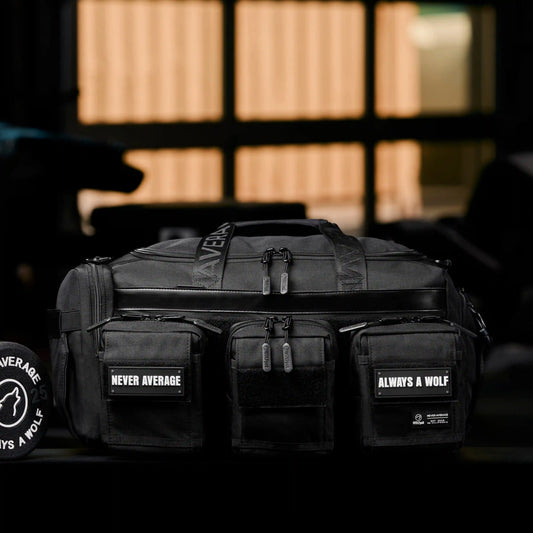 30L Perfect Duffle Bag Alpha Black (3 Pockets w/Hook & Loop Front) (Preorder)