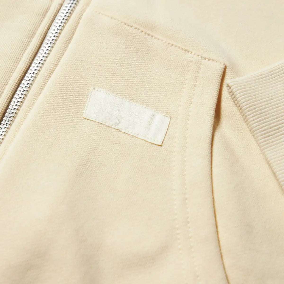 Cream Zip Up Hoodie