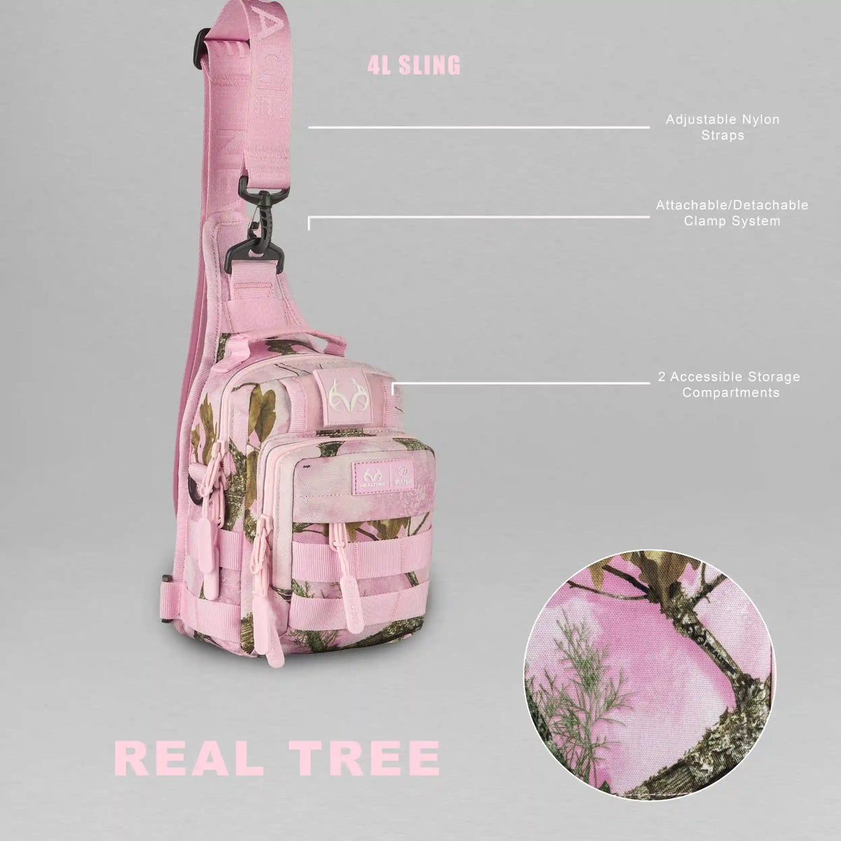 4L Mini Tactical Sling Bag Realtree Flushing Pink
