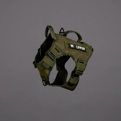 OD Green Tactical Dog Vest Harness