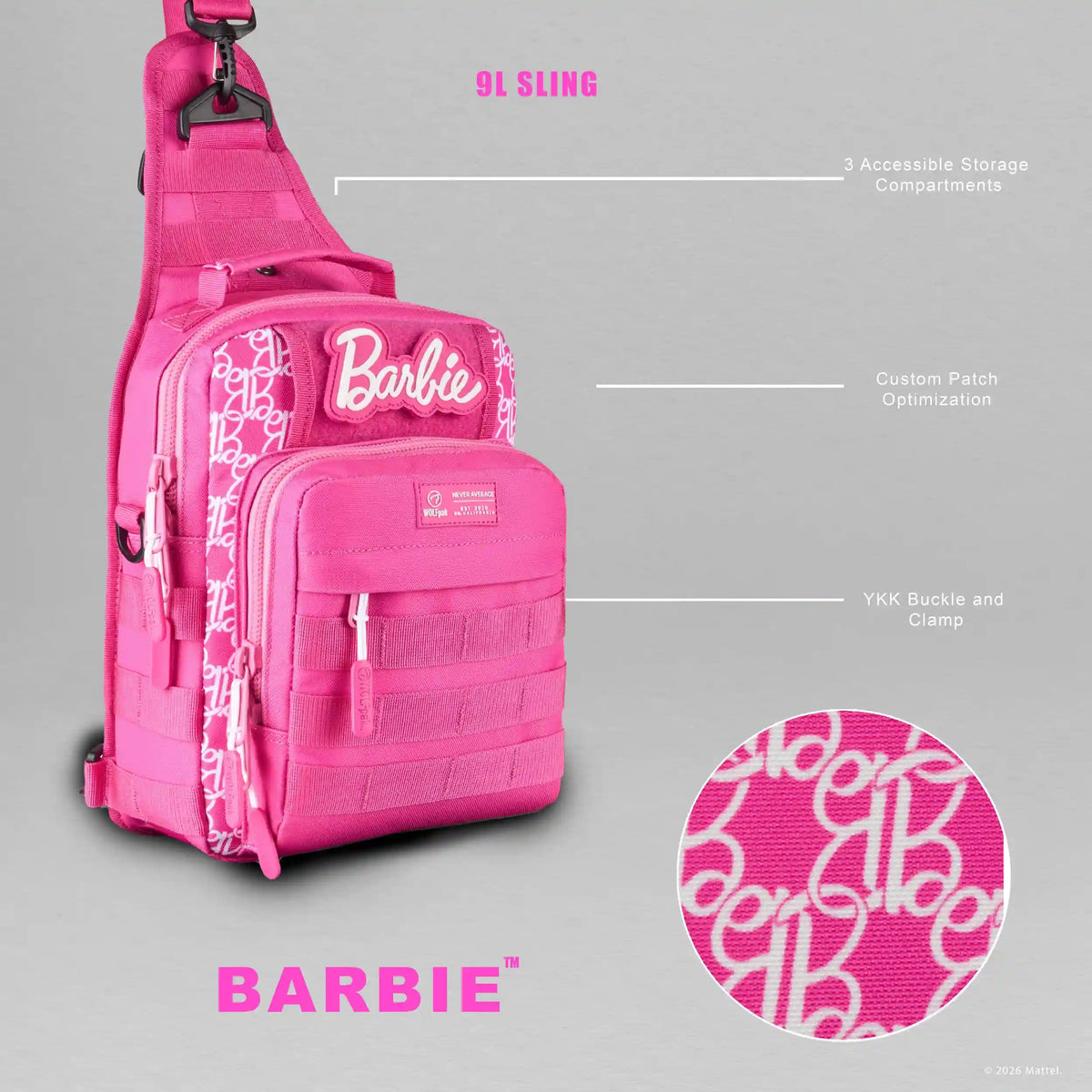 9L Tactical Sling Bag Barbie