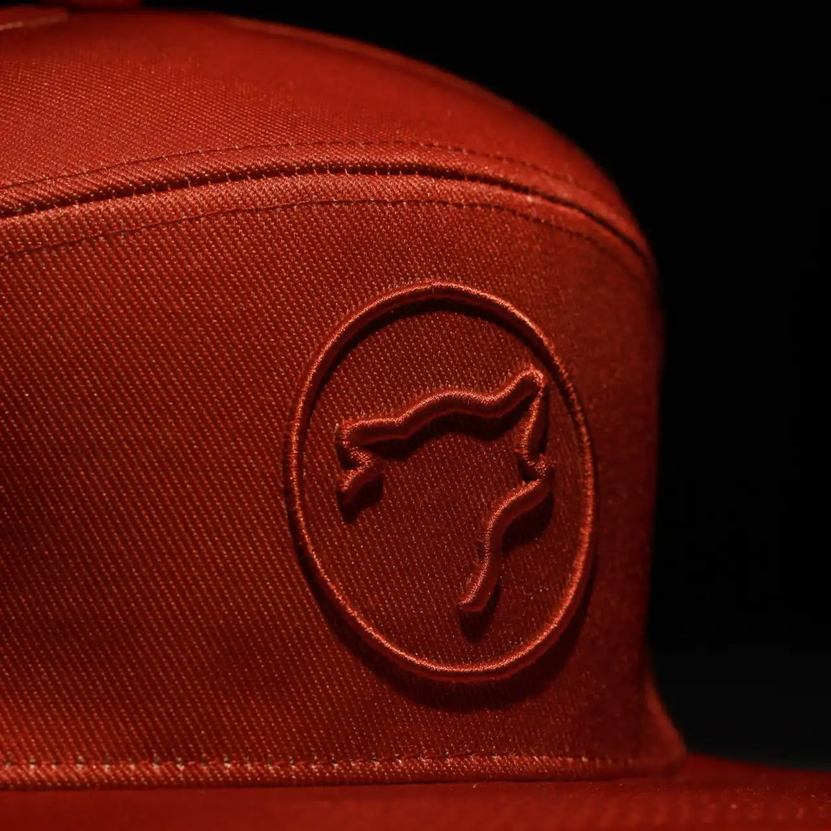 Flat Bill Snapback Hat Blood Orange