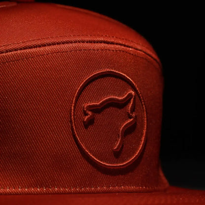 Flat Bill Snapback Hat Blood Orange