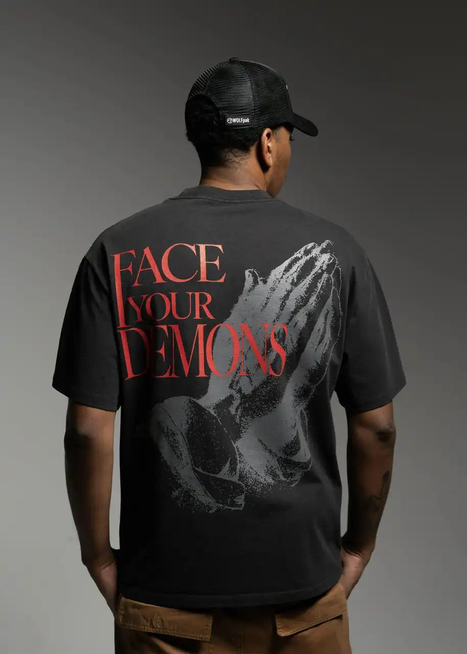 Duality Graphic T-Shirt Face Your Demons Sale