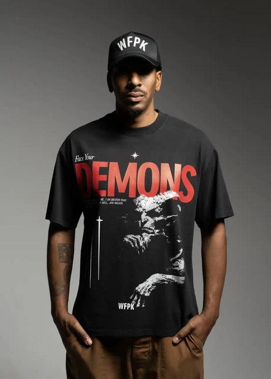 Face Em Graphic T-Shirt Face Your Demons Sale