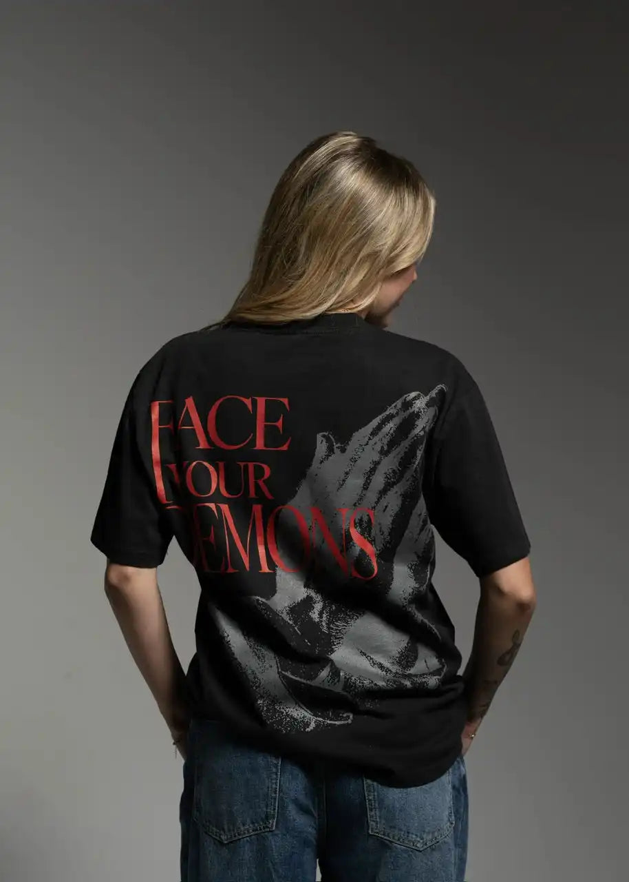 Duality Graphic T-Shirt Face Your Demons Sale