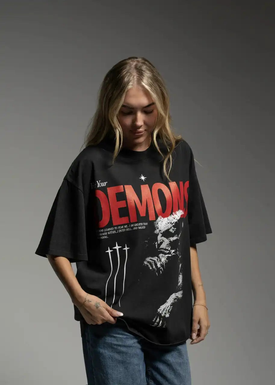 Face Em Graphic T-Shirt Face Your Demons Sale