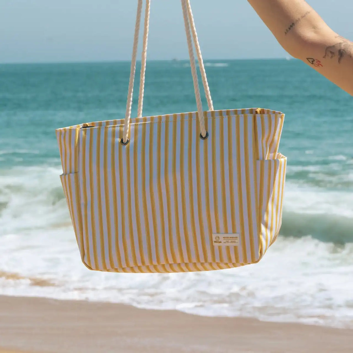 Tote Bag Yellow Stripes Sale
