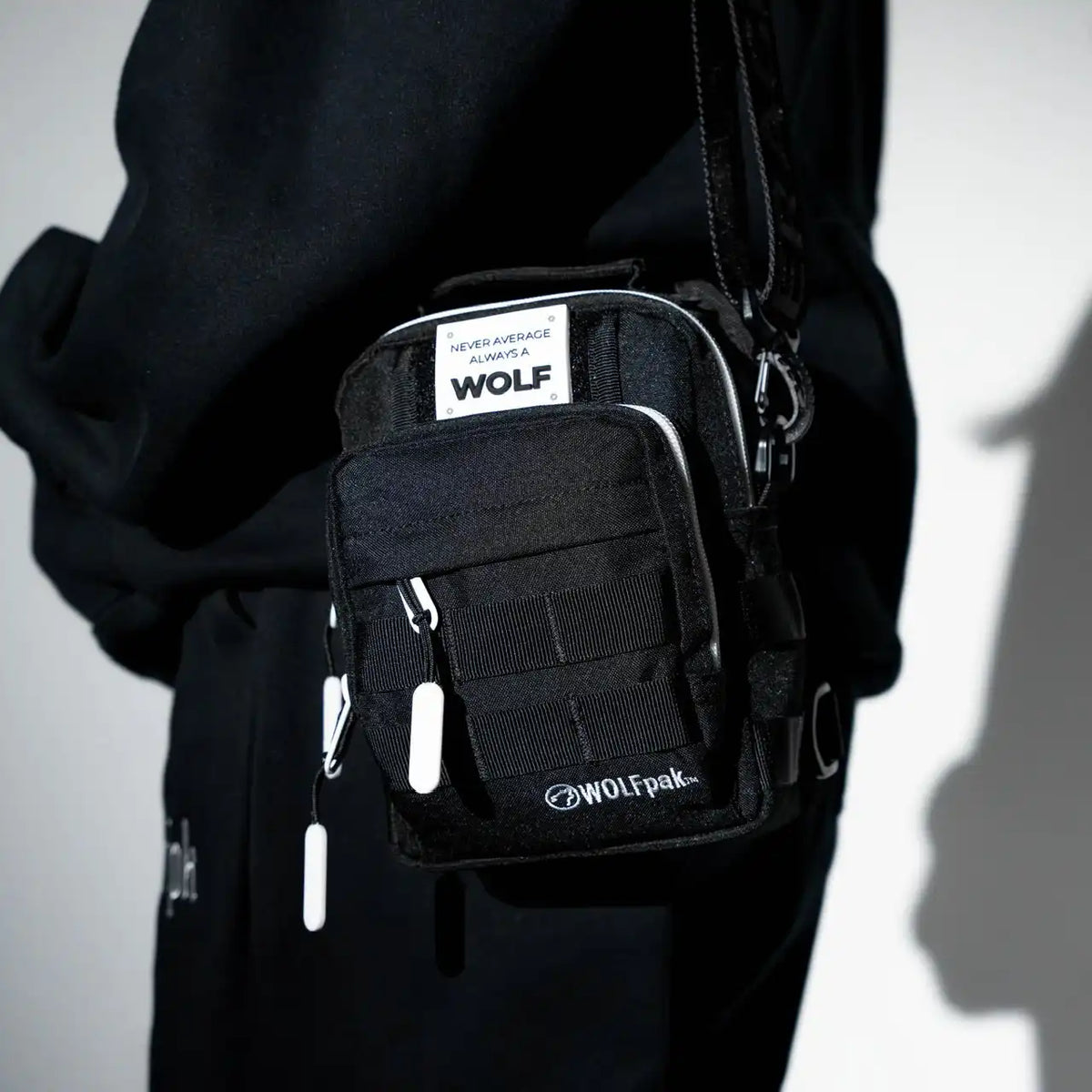 4L Mini Tactical Sling Bag Alpha Black White Accent