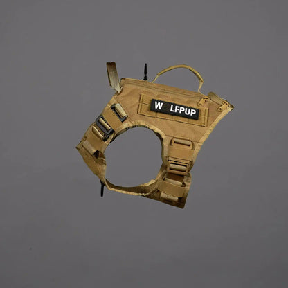 Khaki Tactical Dog Vest Harness