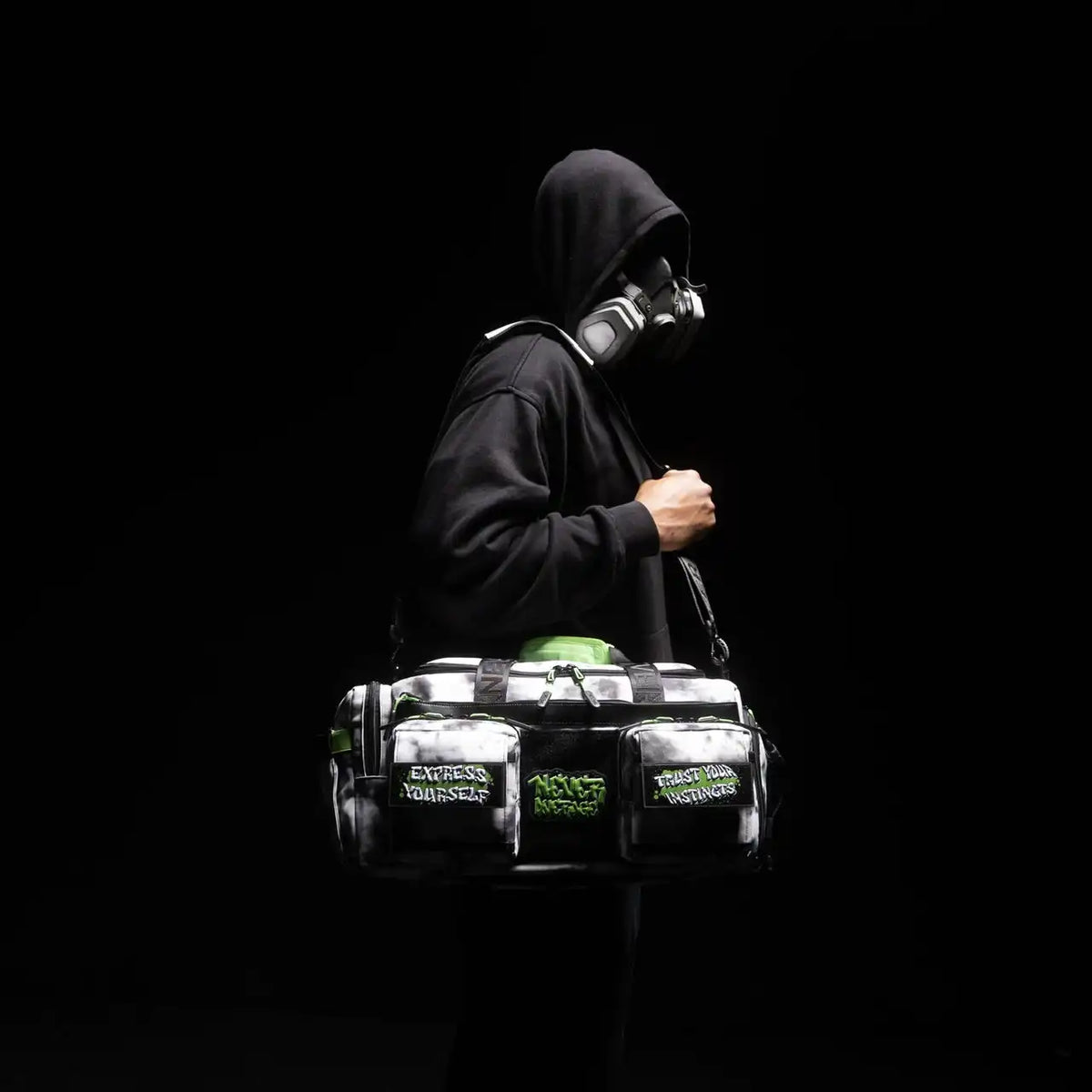 30L Perfect Duffle Bag Graffiti Green Sale