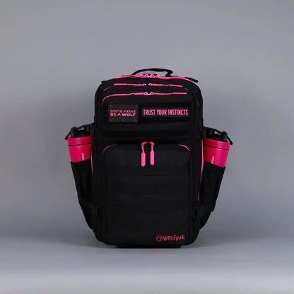 45L Backpack Black Neon Pink