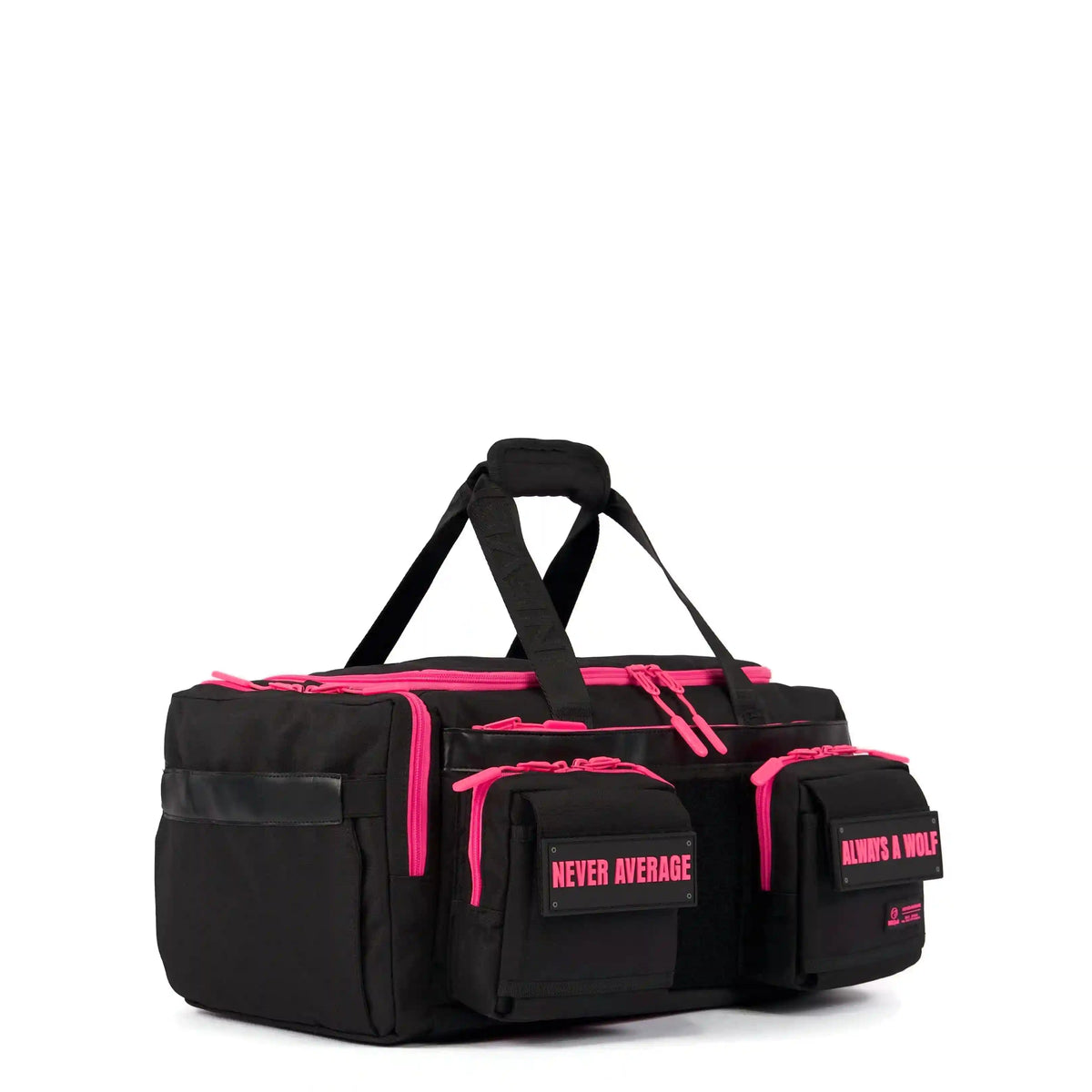 30L Perfect Duffle Bag Black Neon Pink