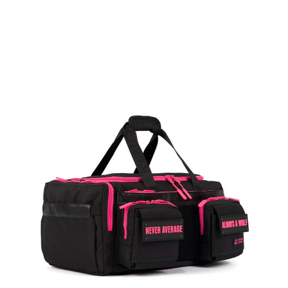 30L Perfect Duffle Bag Black Neon Pink
