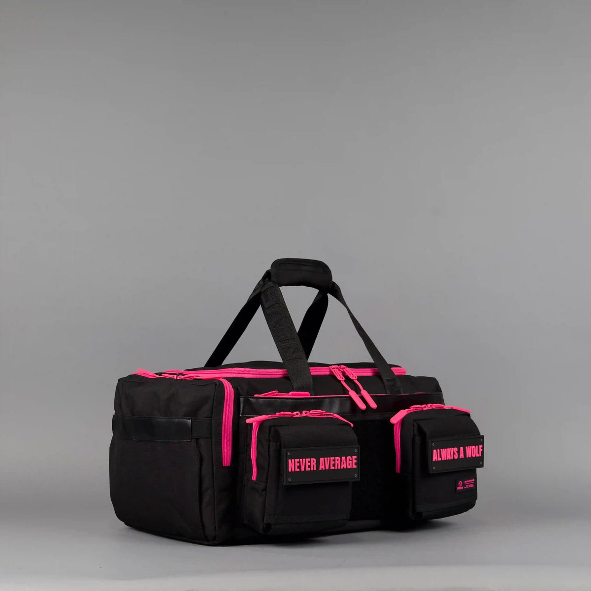 30L Perfect Duffle Bag Black Neon Pink