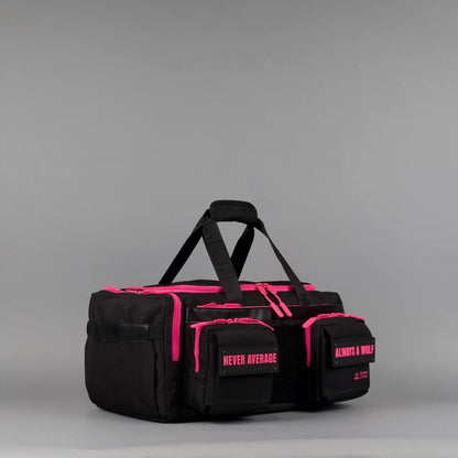 30L Perfect Duffle Bag Black Neon Pink