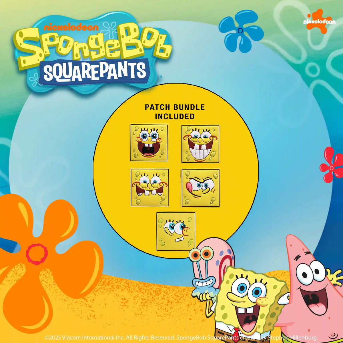 SpongeBob SquarePants 9L Mini Backpack With Removable Patch Set Sale