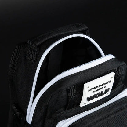 4L Mini Tactical Sling Bag Alpha Black White Accent