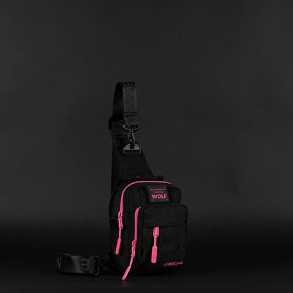 4L Mini Tactical Sling Bag Black Neon Pink