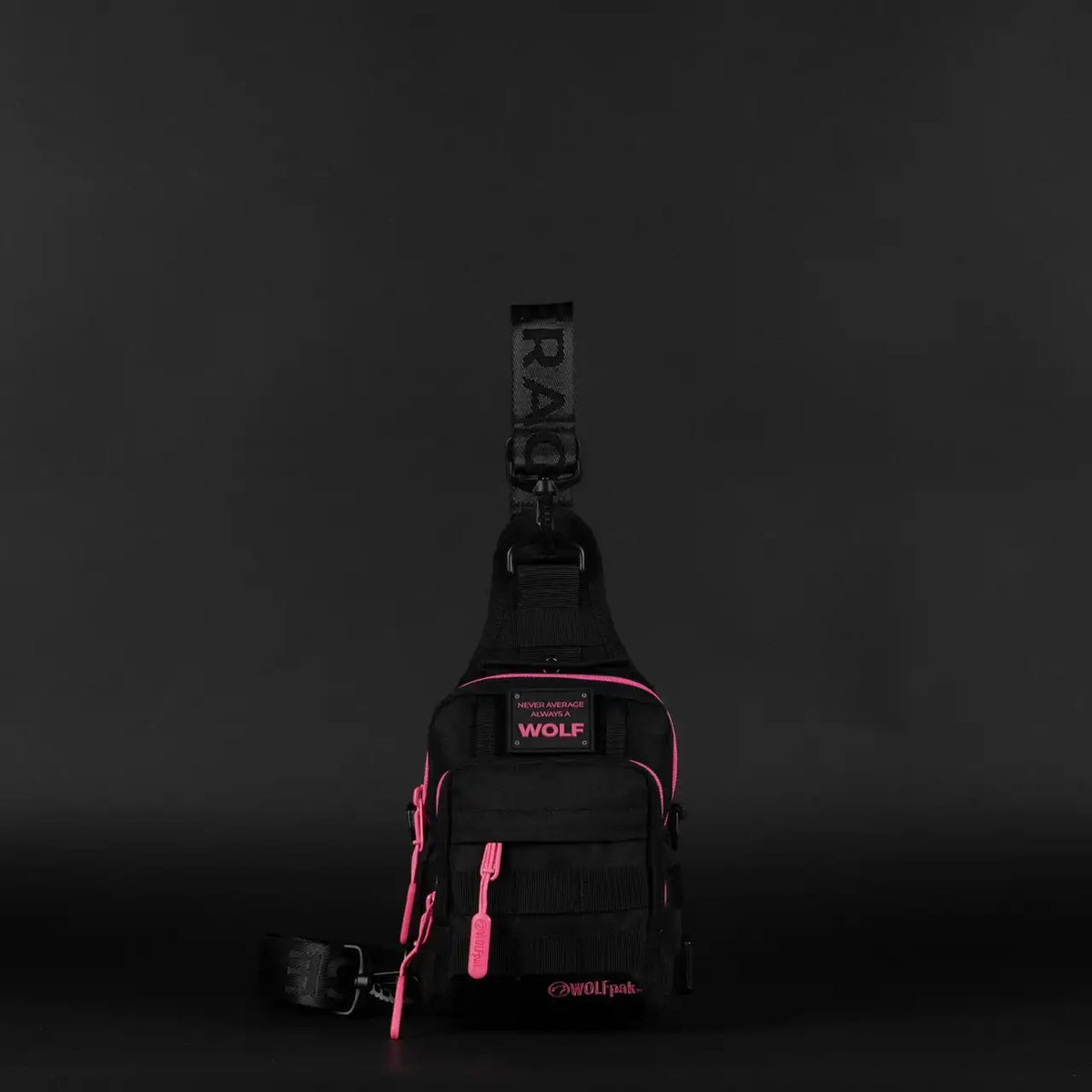 4L Mini Tactical Sling Bag Black Neon Pink