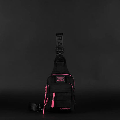 4L Mini Tactical Sling Bag Black Neon Pink