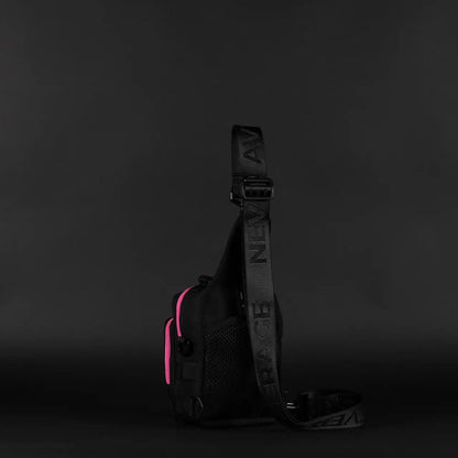 4L Mini Tactical Sling Bag Black Neon Pink