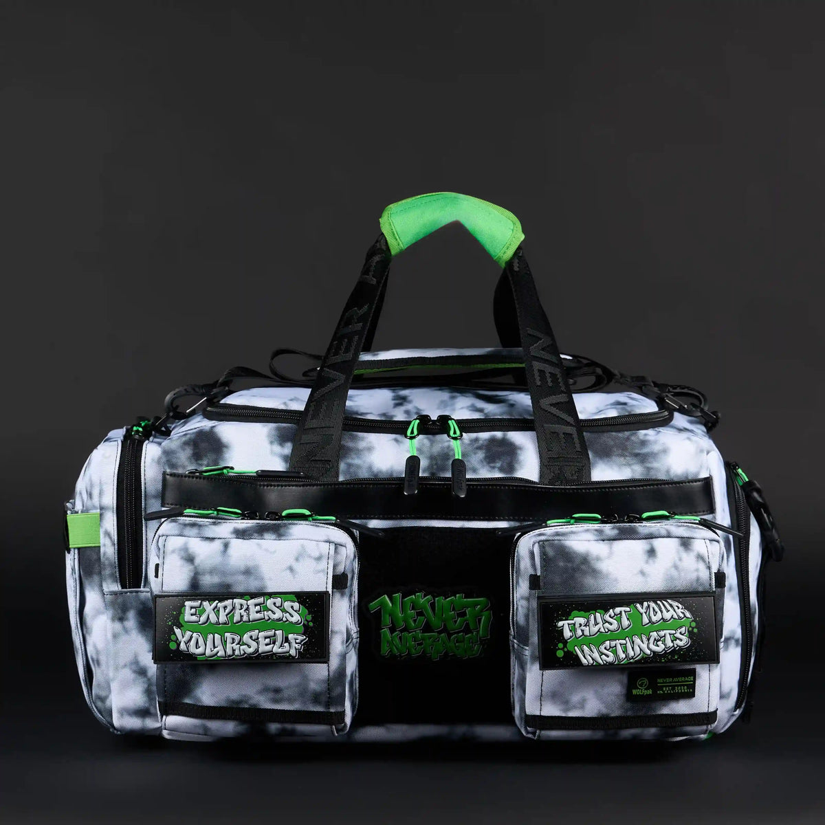 30L Perfect Duffle Bag Graffiti Green Sale