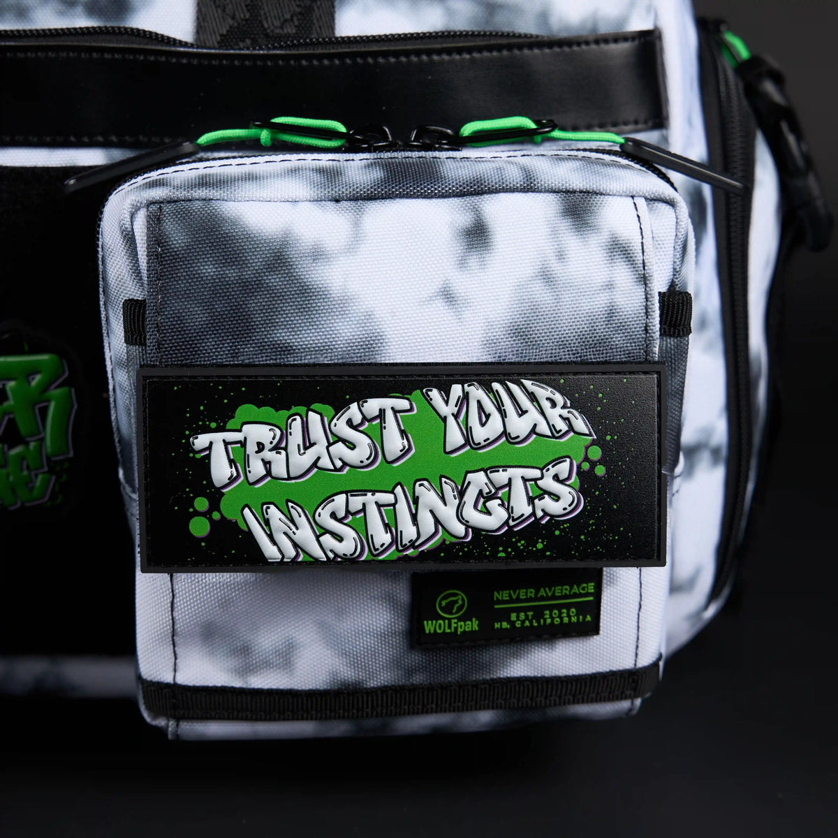30L Perfect Duffle Bag Graffiti Green Sale
