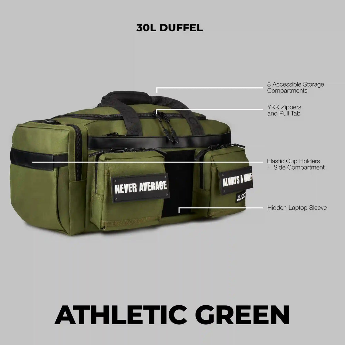 30L Perfect Duffle Bag Athletic Green